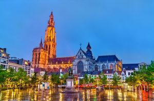 The Cathedral of Our Lady in Antwerp. A UNESCO world heritage site in Belgium