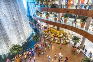 Dubai,,Uae,-,October,1:,Waterfall,In,Dubai,Mall,-