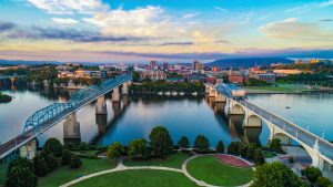 Aerial,Of,Chattanooga,Tennessee,Tn,Skyline