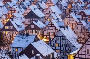Snow,In,Freudenberg,An,Alternative,,86,Half-timbered,Houses,District,Of