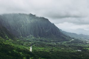 Koolau,Mountains,In,Fog,View,From,Nuuanu,Pali,Lookout,On