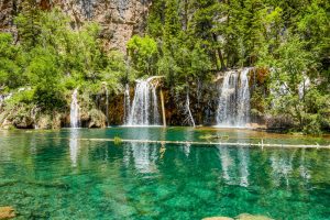 Tranquil,Scene,Of,Hanging,Lake,Waterfall,,Colorado,,Usa