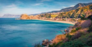 Aerial,Landscape,Photography.,Sunny,Morning,View,Of,Scilla,Town,With