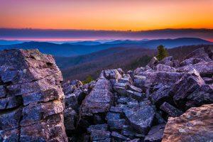 Sunrise,Over,The,Blue,Ridge,Mountains,From,Blackrock,Summit,,Shenandoah
