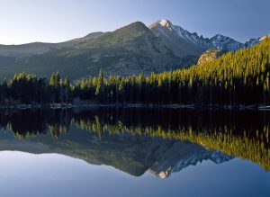 A,Sunrise,Reflection,At,Bear,Lake,In,Rocky,Mountain,National