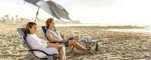 beach chairs with umbrella