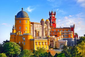 Palace,Of,Pena,In,Sintra.,Lisbon,,Portugal.,Famous,Landmark.,Summer