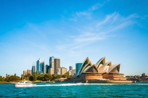The,City,Skyline,Of,Sydney,,Australia.,Circular,Quay,And,Opera