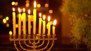 The,Eighth,Night,Of,Hanukkah.,Eight,Lights,In,The,Menorah.
