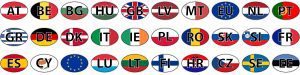 Flags,Of,The,Country,Of,The,Eu,Oval,Sticker,Vector