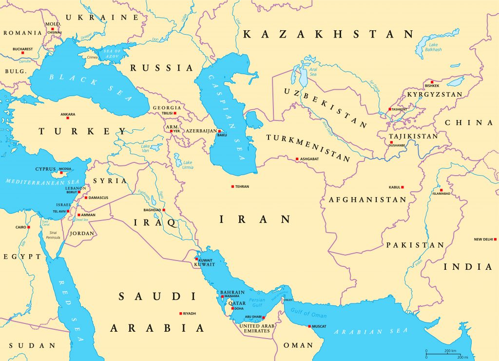 map of Southwest Asia