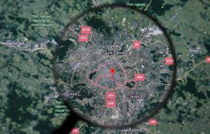 Paris,On,Google,Maps,Under,A,Magnifying,Glass,-,Chiang