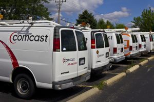 Lafayette,,In,-,Circa,July,2016:,Comcast,Service,Vehicles.,Comcast