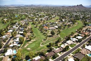 Aerial,Of,Moon,Valley,Golf,Course,In,Phoenix,,Arizona