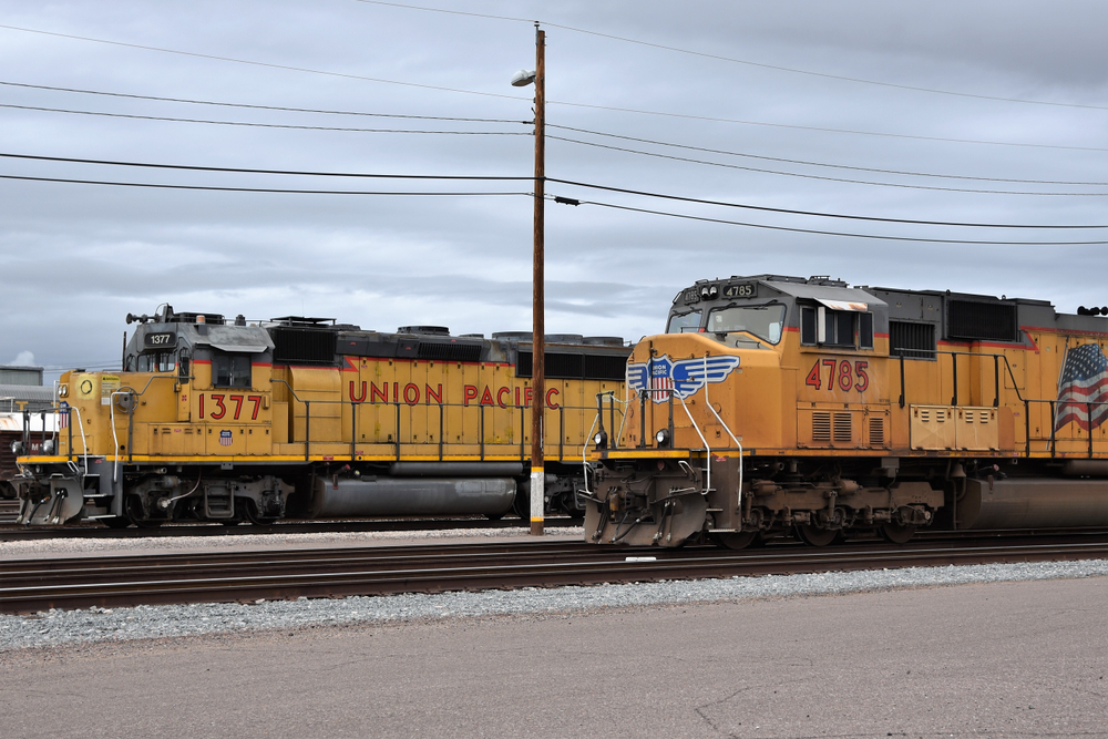 Union Pacific Railroad rails
