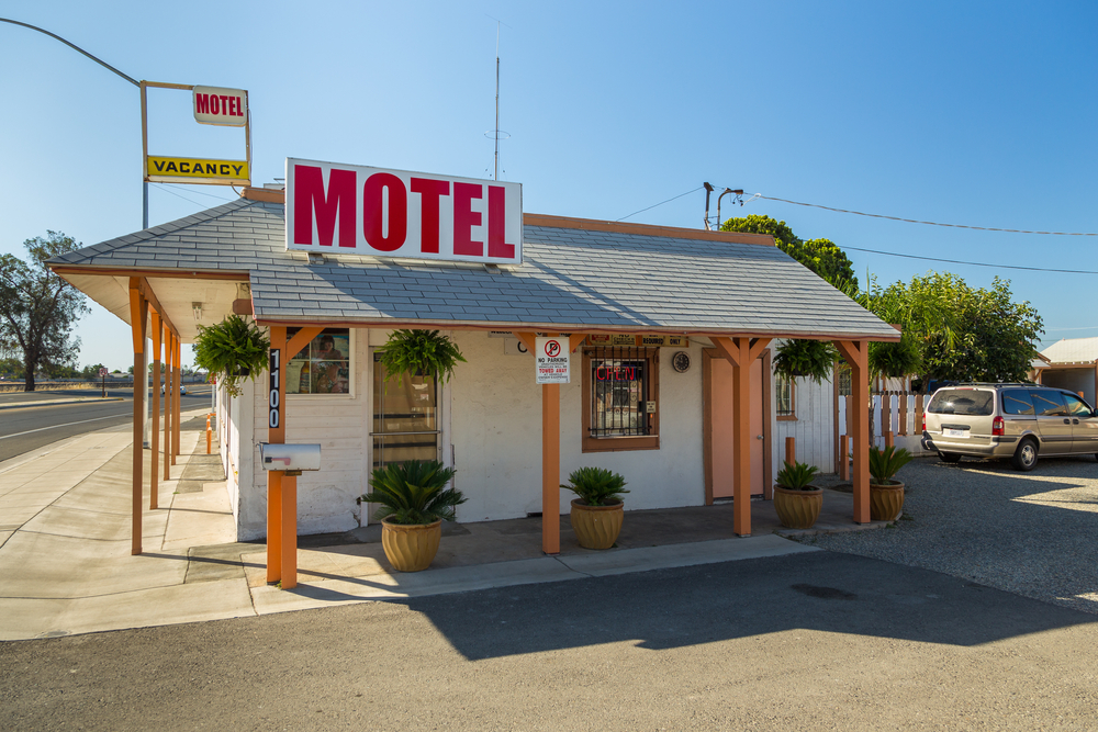 motel room in California